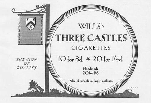 Three castles cigarettes - three,