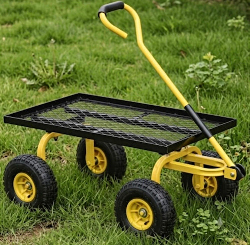 Wheel metal garden cart - 4-wheel,