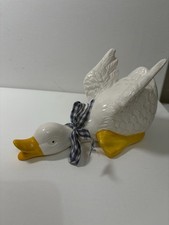 Ceramic duck figurine with