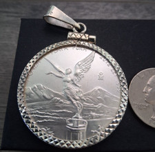 moneda de 1 onza y bizel  de