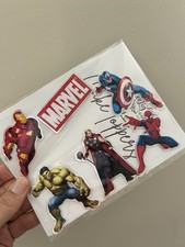 Marvel themed cupcake toppers - cupcake,