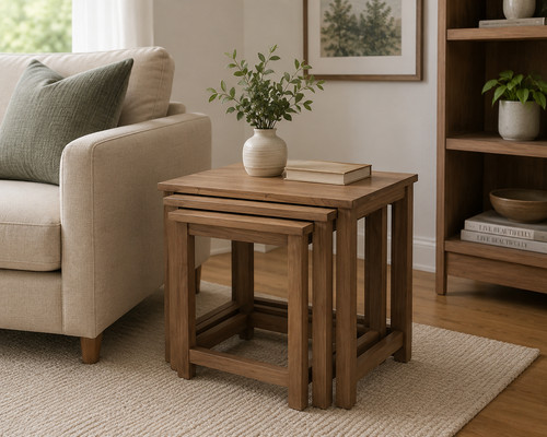 Solid oak lyon nest tables - oak,