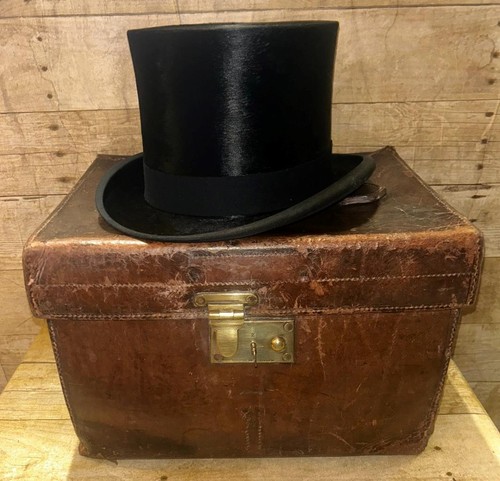 Antique woodrow black fur felt - antique,