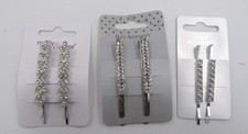 pair Diamante Crystal silver