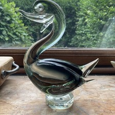 Murano Glass Duck Emerald