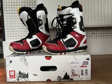 Burton Freestyle’ Snowboard Boots Size UK 8 EU 42 US 9 Red White & Black Used