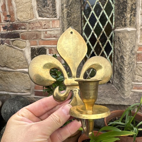 Vintage brass fleur lis - brass, fleur-de-lis