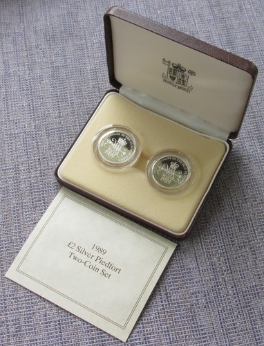 1989 silver proof piedfort - 1989, proof,