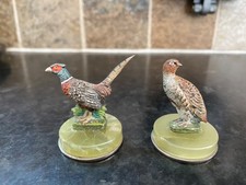 Franz Bergman?Cold Painted Bronze Menu Holders Animals Vienna 19th Century Birds