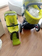 Quinny Buzz Travel System. Pushchair. Travel Cot. In Lovely lime green colour