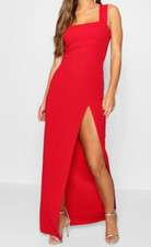 Ladies New Ex Boohoo  Maxi Dress With  Split   Size 6 8 10 12 14 16