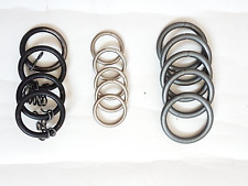 14 Curtain Rings With Hooks Black 30mm inner D x 40mm outer D Replacement