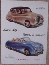 Austin  A70 Hampshire & A90 Atlantic sales leaflet/specification sheet.  40s/50s