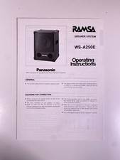 RAMSA Panasonic WS-A250E Speaker System Operating Instructions - VGC