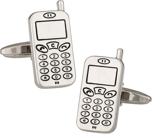 Mobile phone cufflinks mens - mobile,