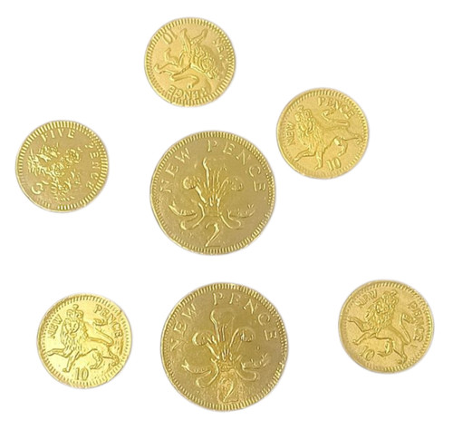 Cocoa flavoured gold coins - gold,