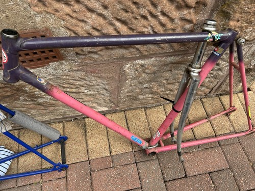 Pink purple road bike frame - road,