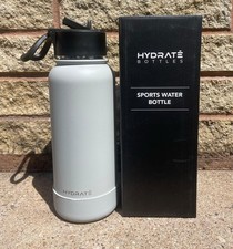 HYDRATE Stainless Steel Insulated Water Bottles with Straw 1L
