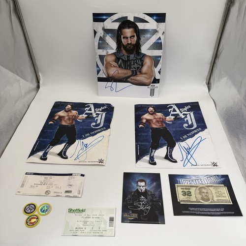 Wwe signed autograph bundle - signed,