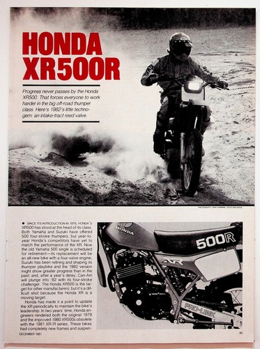 Honda xr500r motorcycle - xr500r,