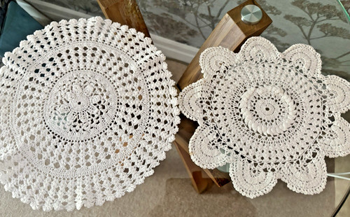 Vintage white cotton - cotton, hand