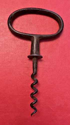 Antique steel corkscrew 19th - corkscrew,