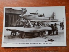 Vickers Supermarine S6 B (Rolls Royce) Seaplane built for 1931 race. M & Co RPPC