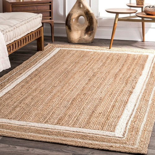 Rug jute carpet - mat, rectangle