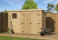 Empire 4000 Pent Garden Shed Wooden 10X8 12X8 14X8 SHIPLAP PRESSURE TREATED TONG