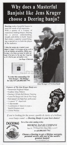 2002 deering banjo spring - banjo,