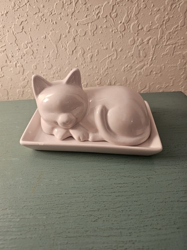 Punchkins glazed ceramic cat - glazed,