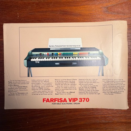 Vintage farfisa vip 370 - vintage,