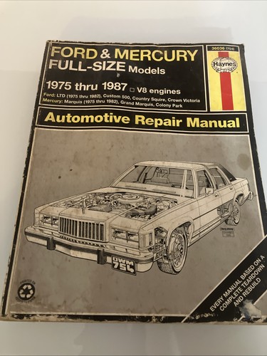 Haynes repair manual ford - repair,