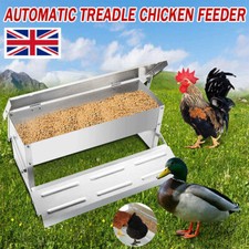 5KG Automatic Chicken Feeder Poultry Self Opening Treadle Aluminium Waterproof
