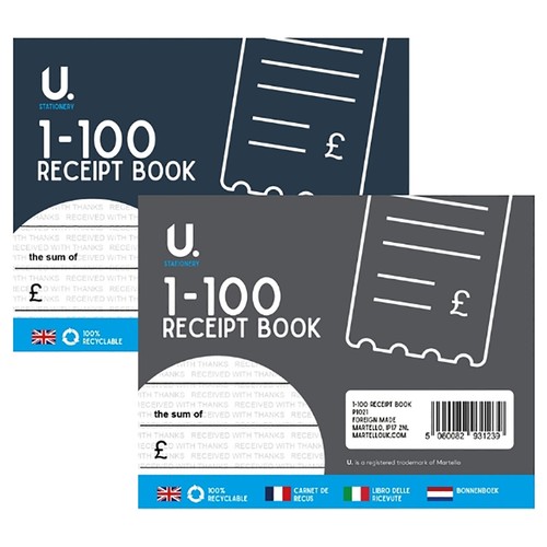 Receipt book 100 pages pad - pages,