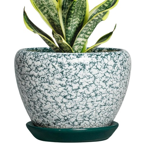 Inch crackle green ceramic - inch,