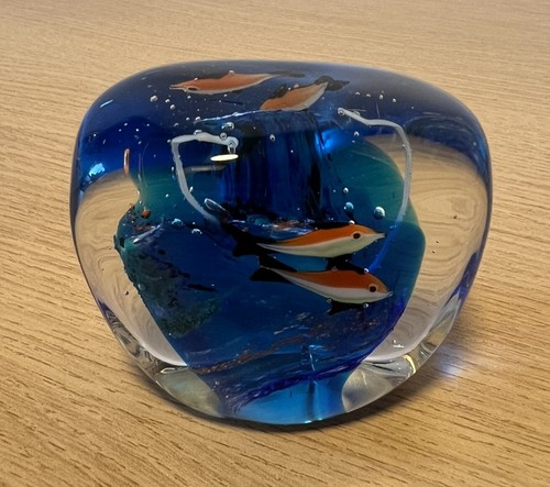 Glass paperweight with - paperweight,