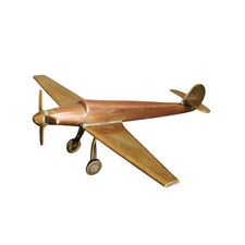 A Copper And Brass WW2 Spitfire Or Hurricane 'Trench Art' Aircraft Model