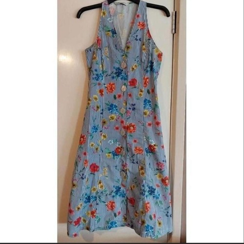 Zara blue white striped - , floral