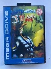 MEGADRIVE EARTHWORM JIM GAME BOXED WITH MANUAL TESTED AND WORKING