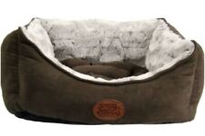 Snug&Cosy Novara Brown Rectangle Bed 53cm - Dog Baskets & Beds