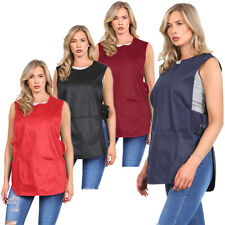 NEW LADIES TABARD TABBARD APRON WITH POCKET PLUS SIZE BIG KITCHEN CLEANING CHEF