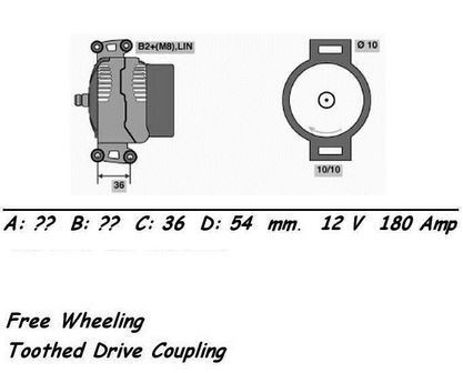 Wai alternator 180amp for - wai,