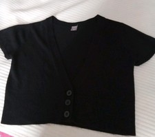 TU BLACK SHORT SLEEVE CARDIGAN