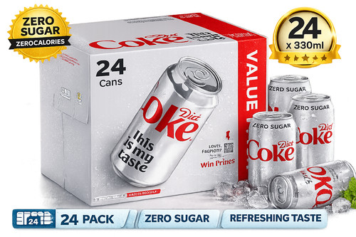 Diet coke soft - cans, 24