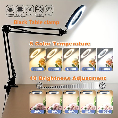 15x led magnifier glass desk - led,