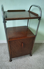 Art Deco Oak Bedside Cabinet