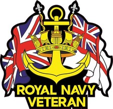 Royal Navy Veteran Car Sticker