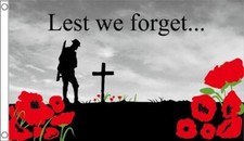 LEST WE FORGET FLAG 5' x 3'
