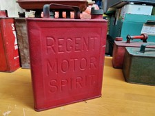 Vintage Petrol Jerry Can With Cap Regent Motor Spirit